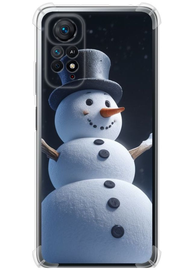 Силикон с усиленными углами чехол 'Снеговик' для Endorphone Xiaomi Redmi Note 11 (275651424)