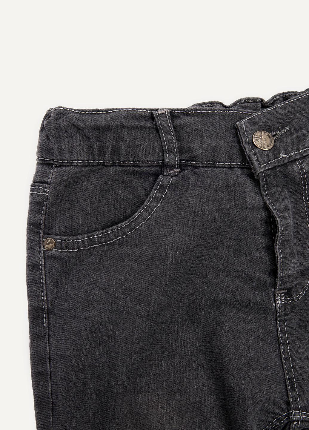 Серые зимние джинсы утепленные для девочки цвет серый цб-00230442 Sercino