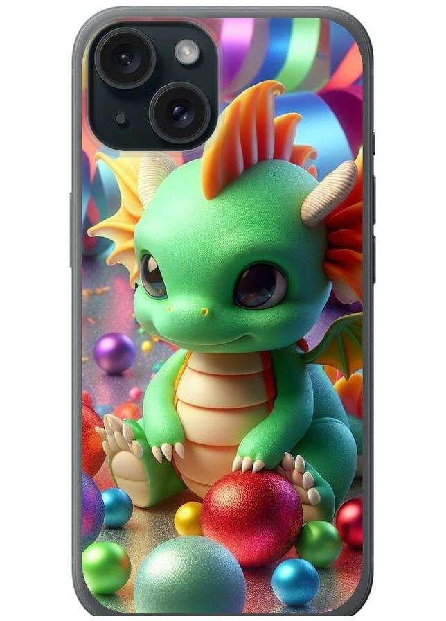 Силіконовий чохол 'Веселий дракончик' для Endorphone Apple iPhone 15 (275458807)
