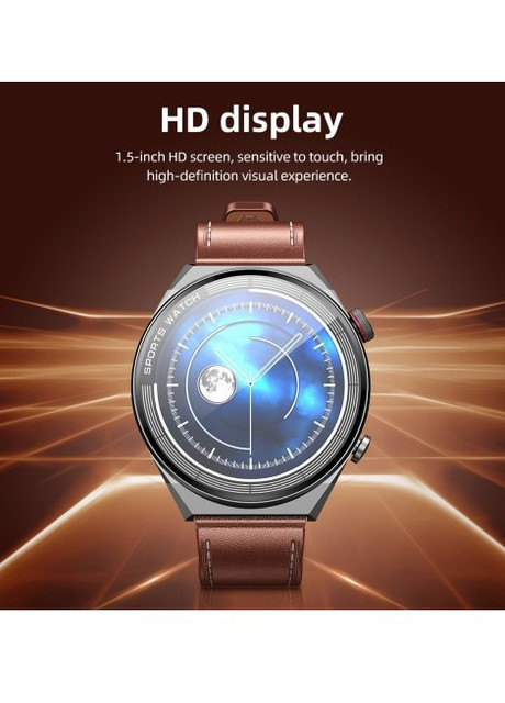 Смарт часы Smart Watch (Bluetooth, IP68, 1.3 дюймов, функция ответа на звонок, сенсорный экран) - Коричневый Hoco y11 (259018104)