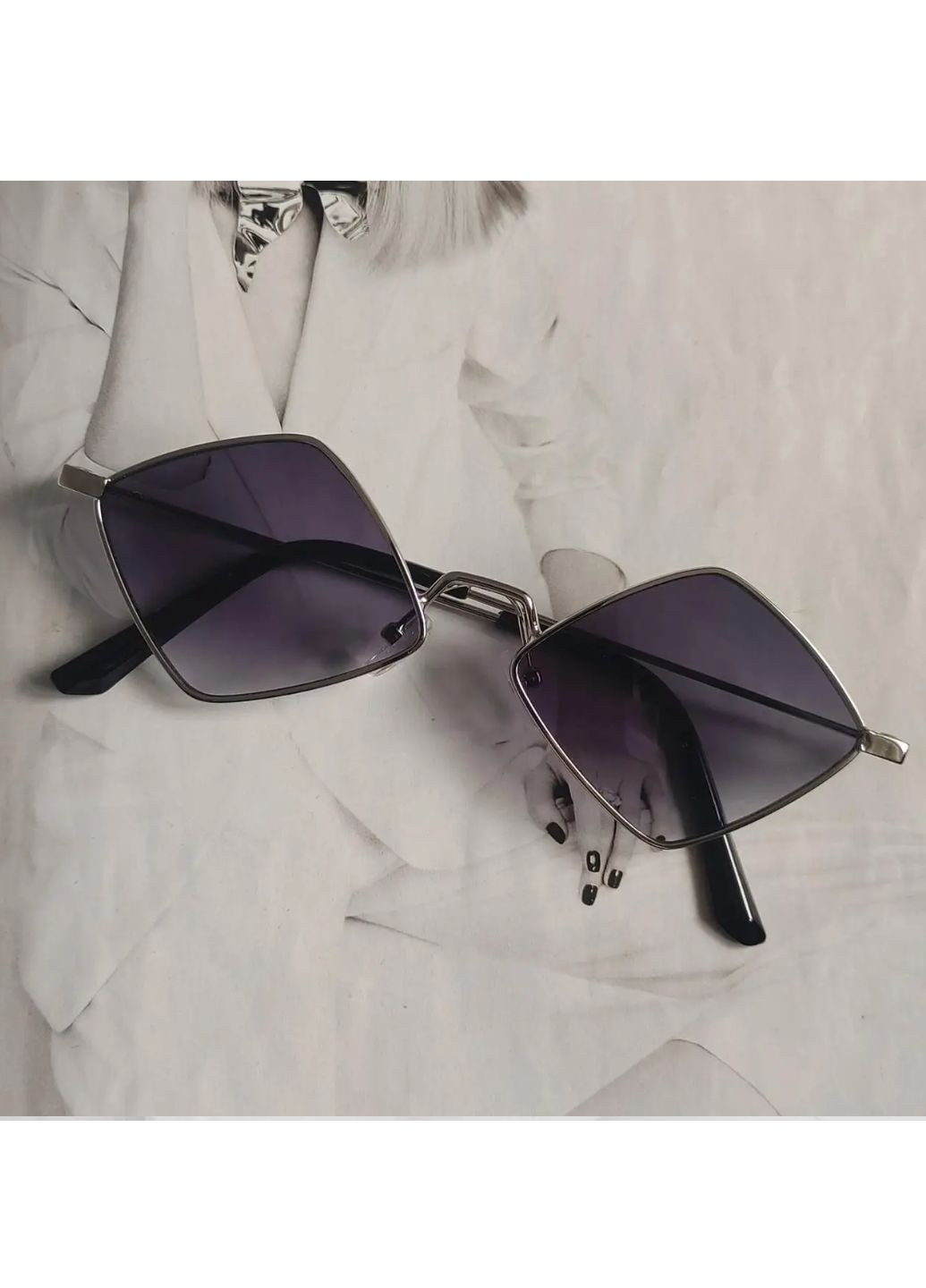 Солнцезащитные очки ромбической формы Серый градиент No Brand (259139378)