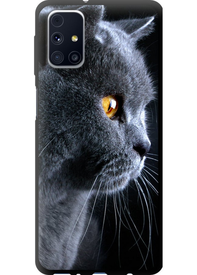 TPU черный чехол 'Красивый кот' для Endorphone Samsung Galaxy M31s M317F (257839720)