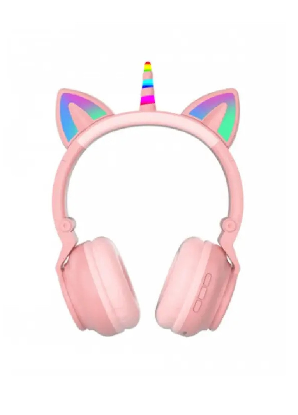 Бездротові дитячі компактні блютус навушники з підсвічуванням вушками 175x200x75 мм (474947-Prob) Єдиноріг рожевий Unbranded (260479608)