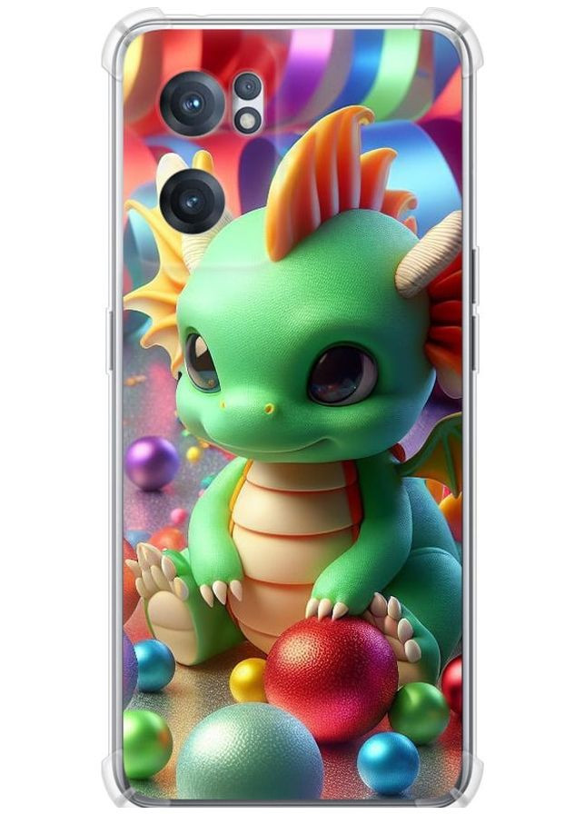 Силикон с усиленными углами чехол 'Веселый дракончик' для Endorphone OnePlus Nord CE 2 (275458246)