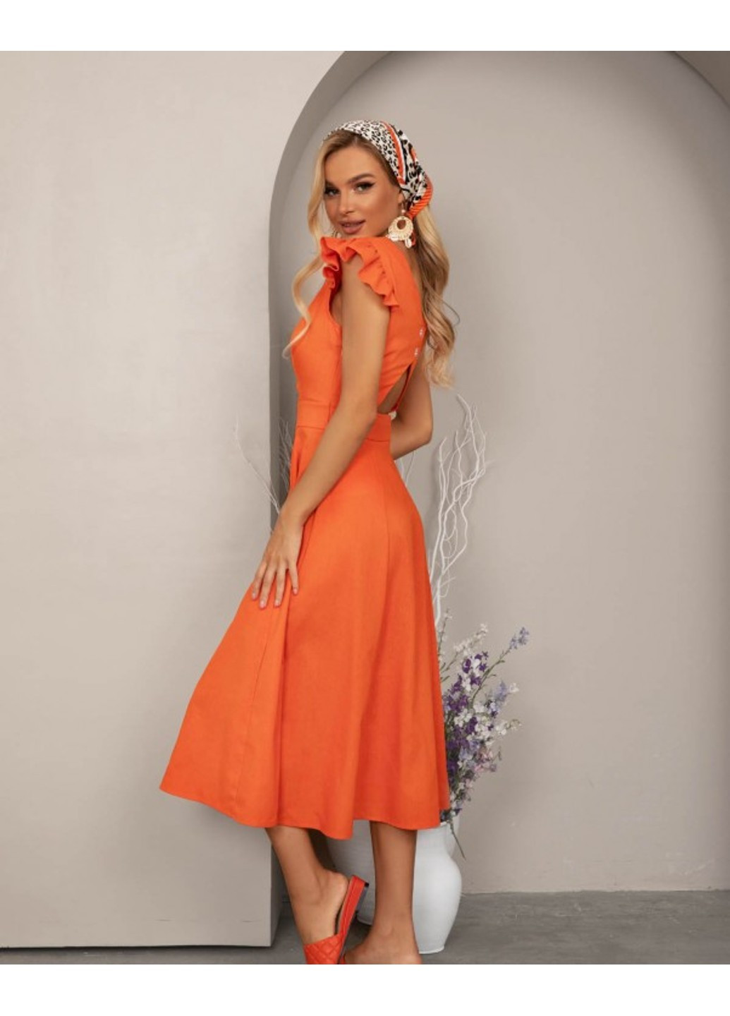 Оранжевое повседневный платья 12803 оранжевый ISSA PLUS