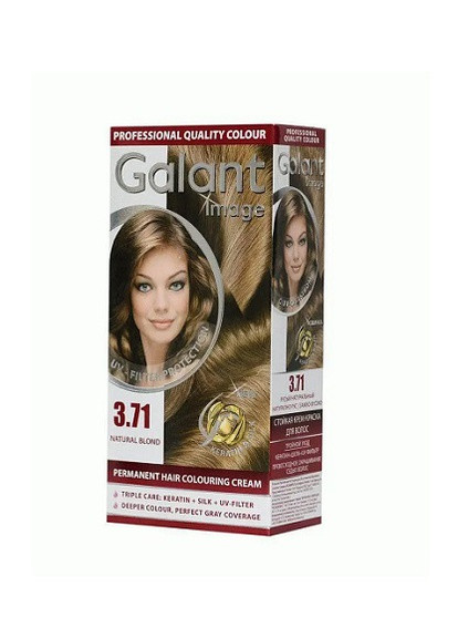 Стійка крем-фарба для волосся Image 3.71 русявий натуральний 115 мл Galant (258482329)
