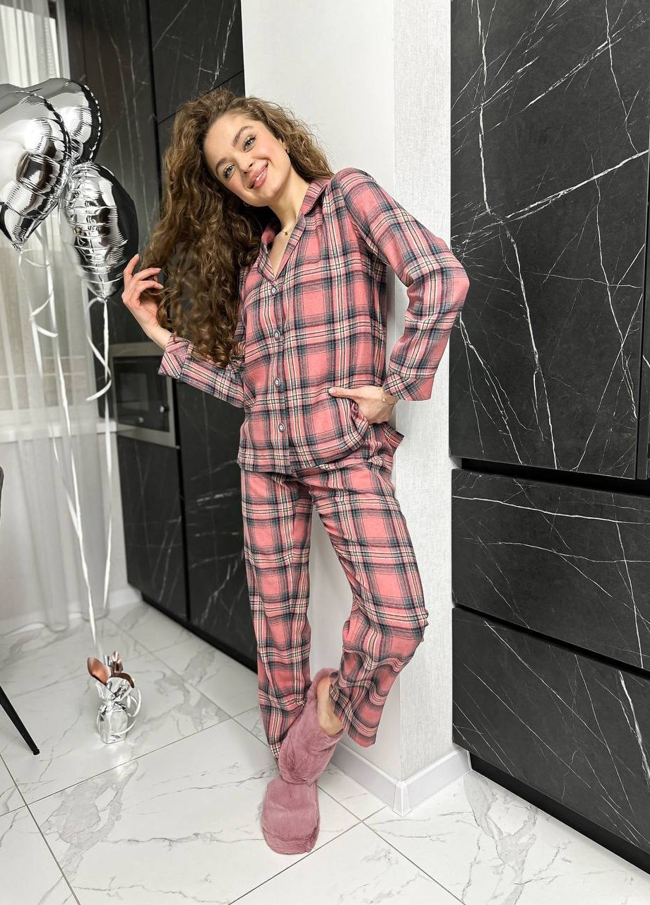 Рожева всесезон стильний домашній костюм - піжамка Vakko
