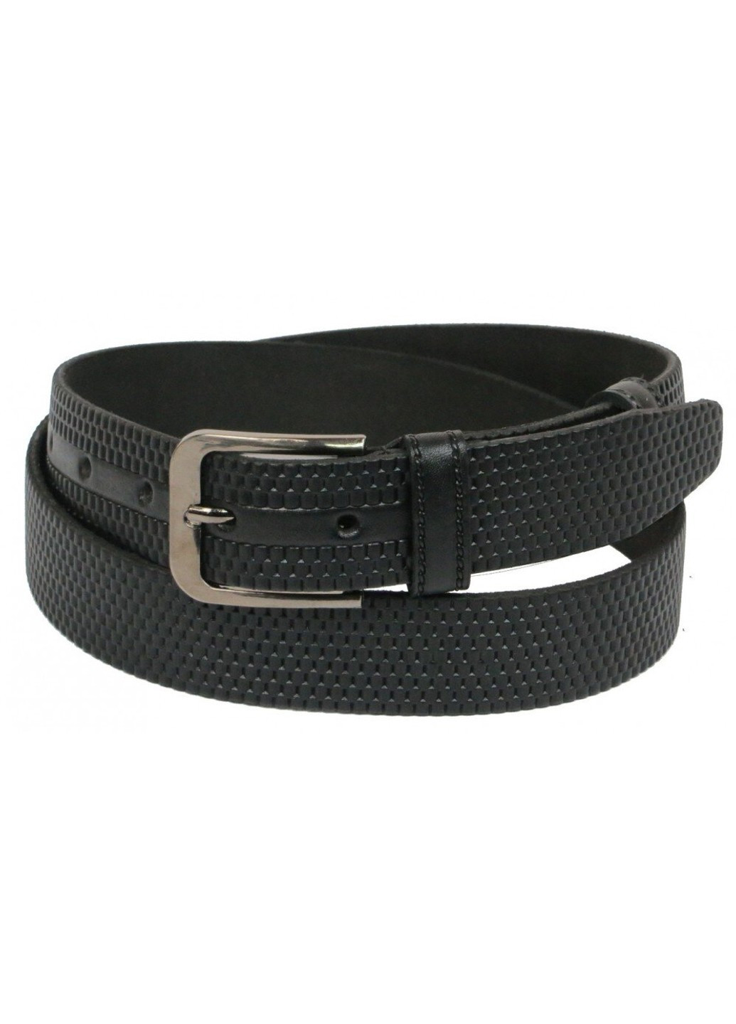 Шкіряний шкіряний ремінь 1051-35 чорний 3,5 см. Skipper (266142691)