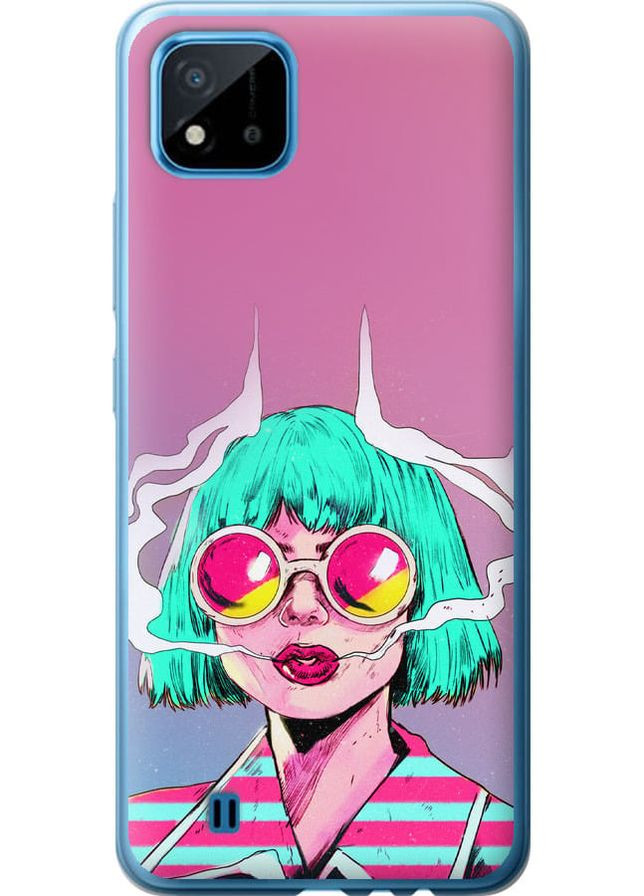 2D пластиковый чехол 'Поп арт девушка' для Endorphone Realme C11 2021 (276192975)