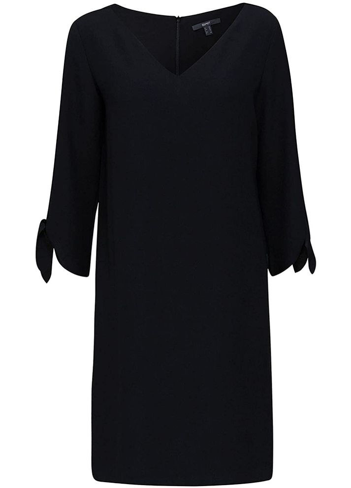 Черное кэжуал платье Esprit однотонное