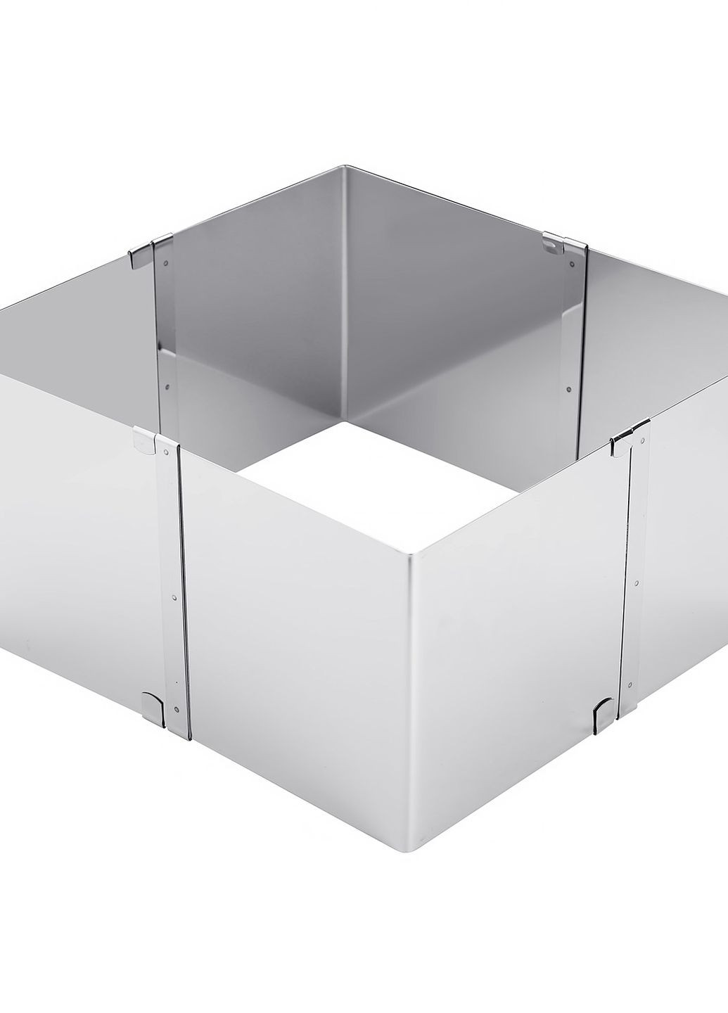 Раздвижная квадратная форма для выпечки и сборки салатов и тортов (квадрат для торта) 15-28 см висота стенок 10 см Master Class (273394041)