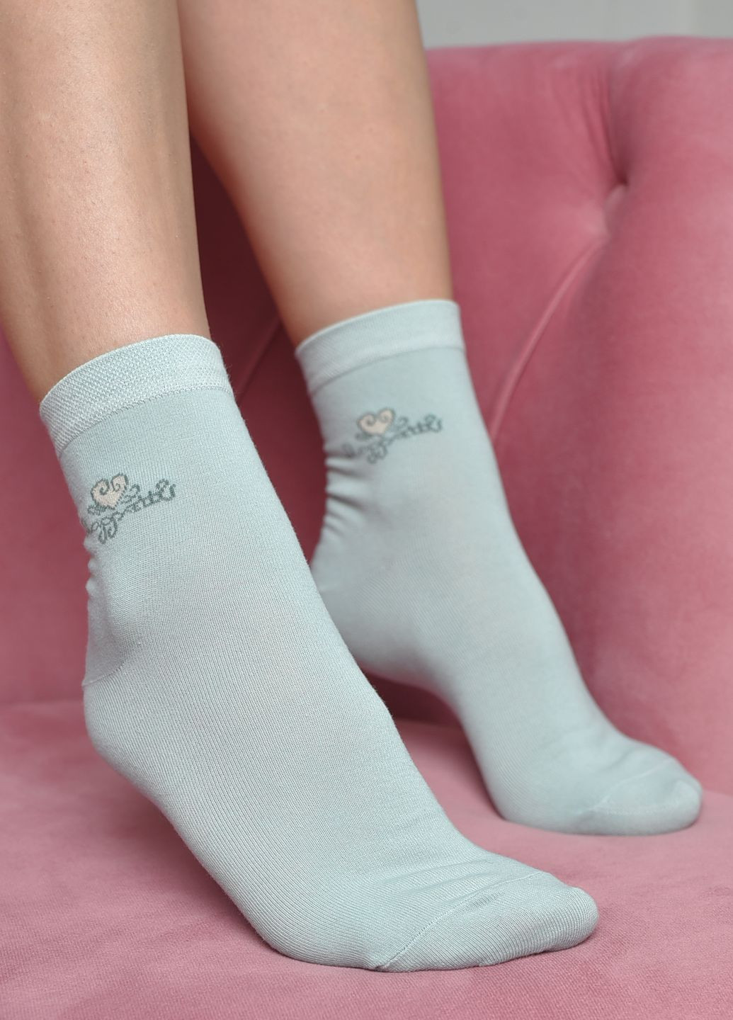 Шкарпетки жіночі стрейч м`ятного кольору розмір 36-41 Let's Shop (271665179)