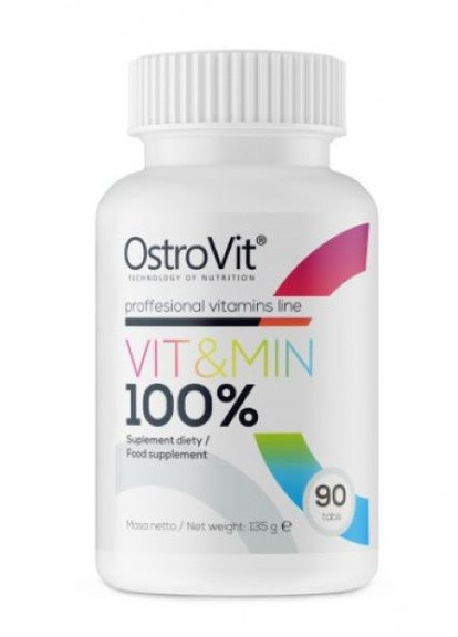 Комплекс вітамінів та мінералів Vit&Min 90 tabs Ostrovit (258566397)