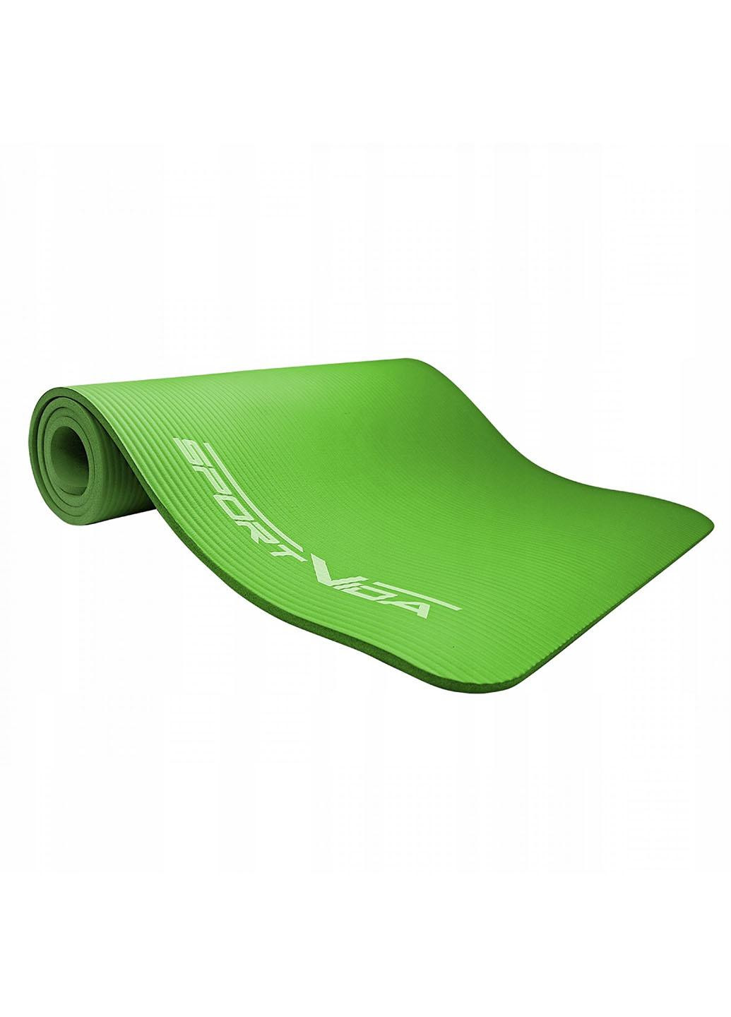 Коврик (мат) для йоги и фитнеса NBR 1.5 см SV-HK0250 Green SportVida (259749838)
