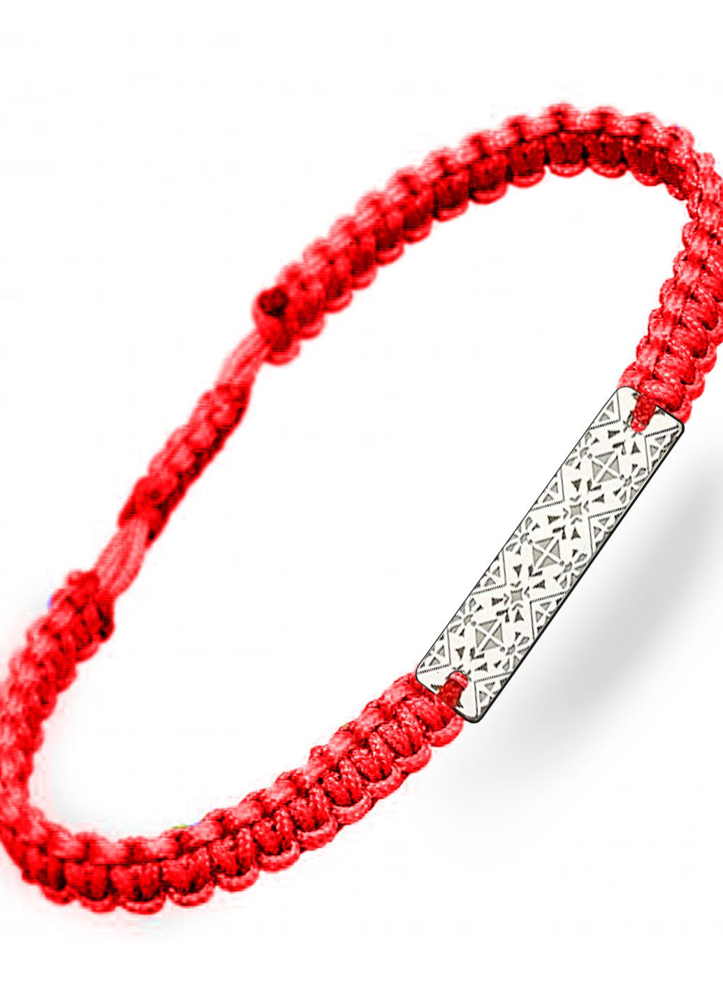 Срібний браслет шамбала плетений Вишиванка червона «Одеська область» регулюється Family Tree Jewelry Line (266038577)