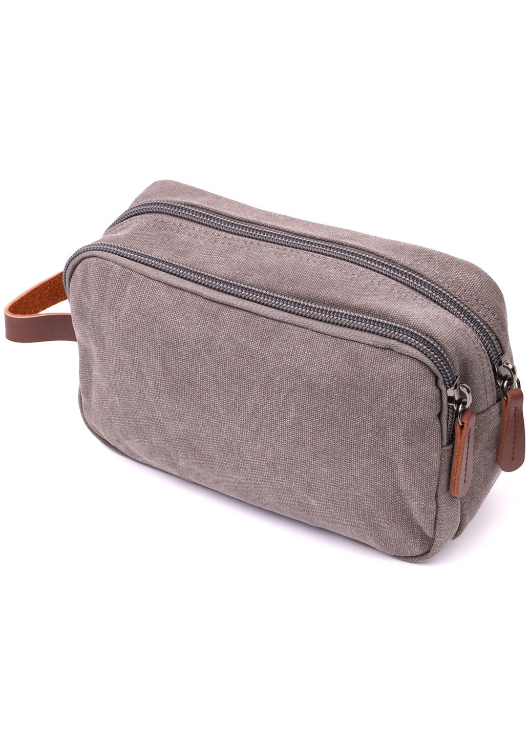 Удобная мужская барсетка на два отделения из качественного текстиля 22230 Серый Vintage (267925344)