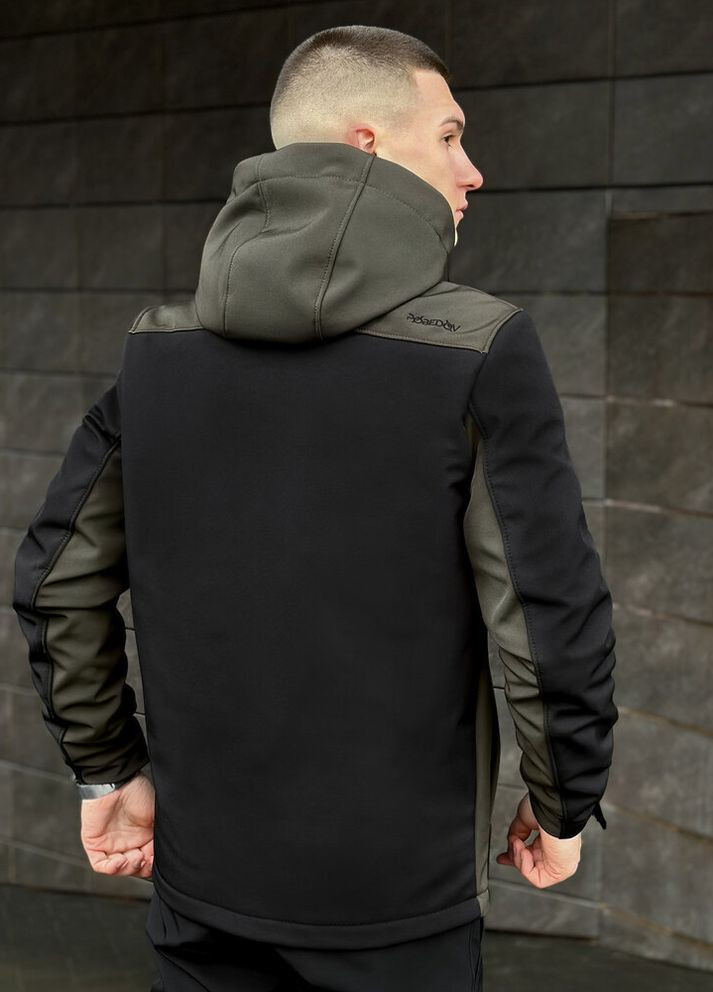 Черная демисезонная куртка setup черный, хаки Pobedov
