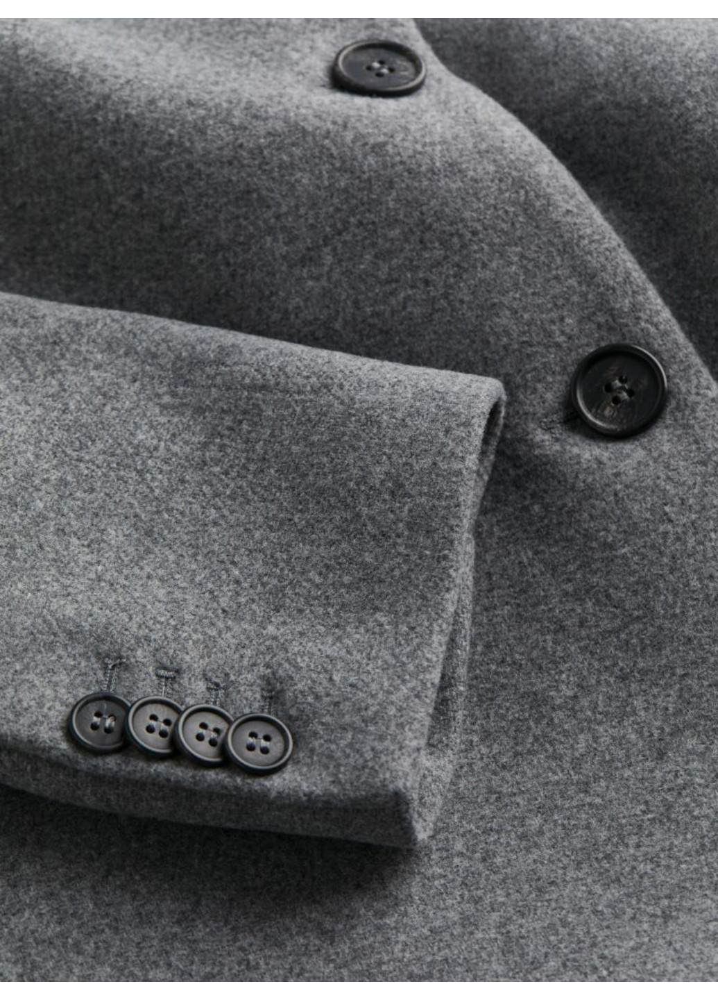 Серый женский женская куртка из смеси шерсти н&m (56252) l серый H&M - демисезонный