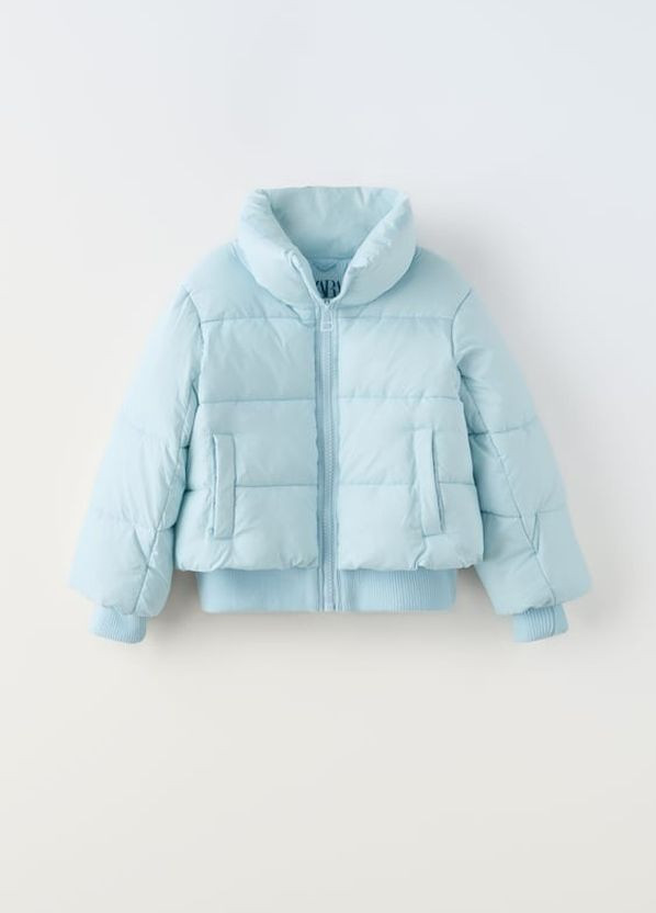Голубая демисезонная куртка демисезонная для девочки 9309 152 см голубой 70899 Zara