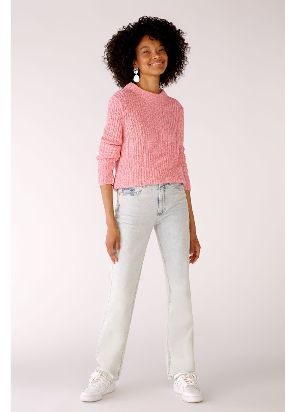 Розовый демисезонный женский свитер розовый джемпер Oui