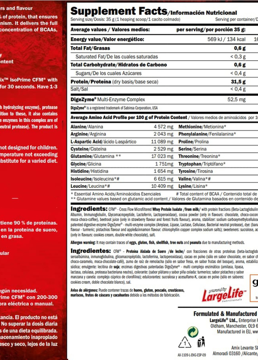 IsoPrime CFM 500 g /14 servings/ Chocolate Amix Nutrition (256723689)