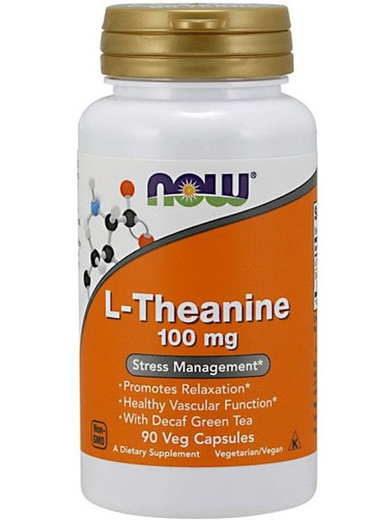L-Theanine 100 mg 90 Veg Caps Now Foods (256725241)