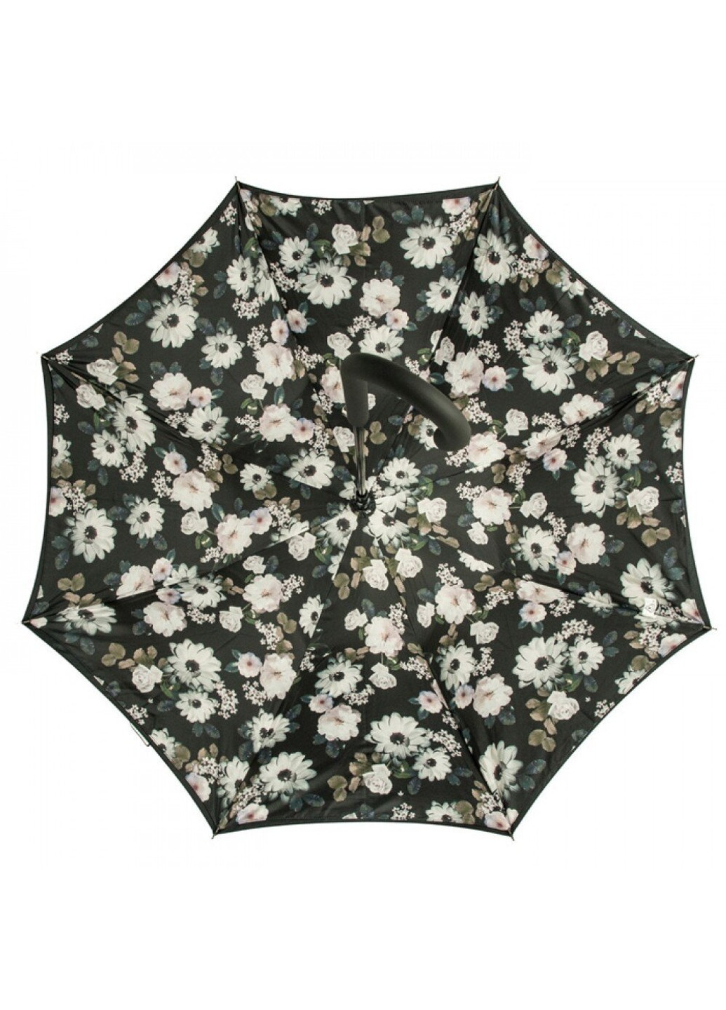 Женский зонт-трость полуавтомат Bloomsbury-2 L754 Mono Bouquet (Черно-белый букет) Fulton (262087079)