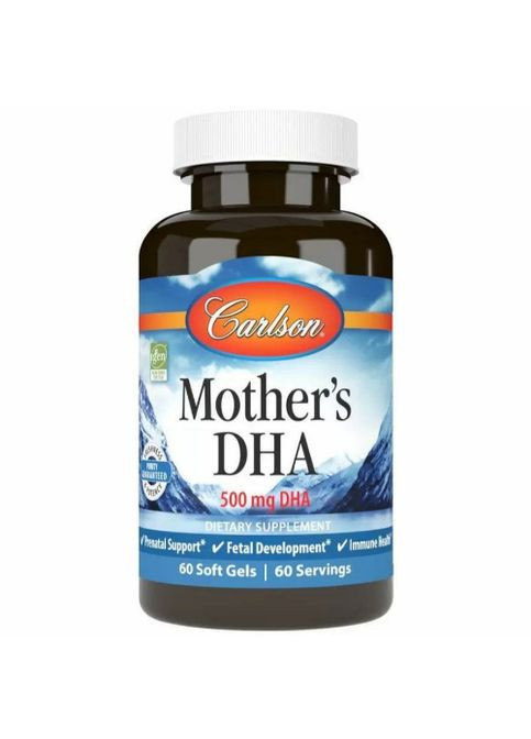 Mother's DHA 500 mg 60 Soft Gels Carlson Labs (260478957)