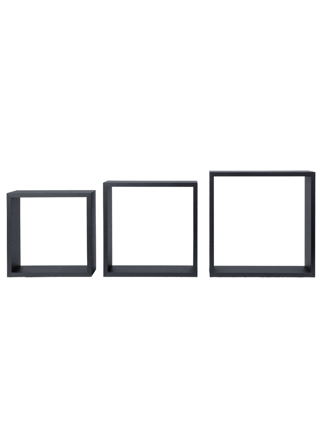 Набор полок кубических 3 шт черные Livarno home (265391227)