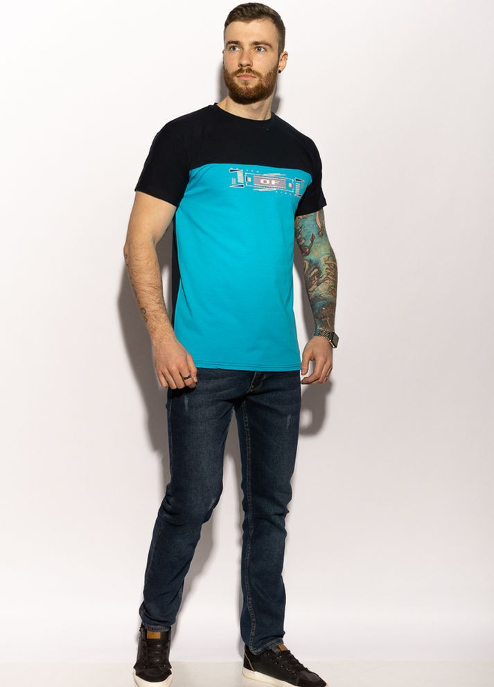 Бесцветная футболка мужская (чернильно-голубой) Time of Style