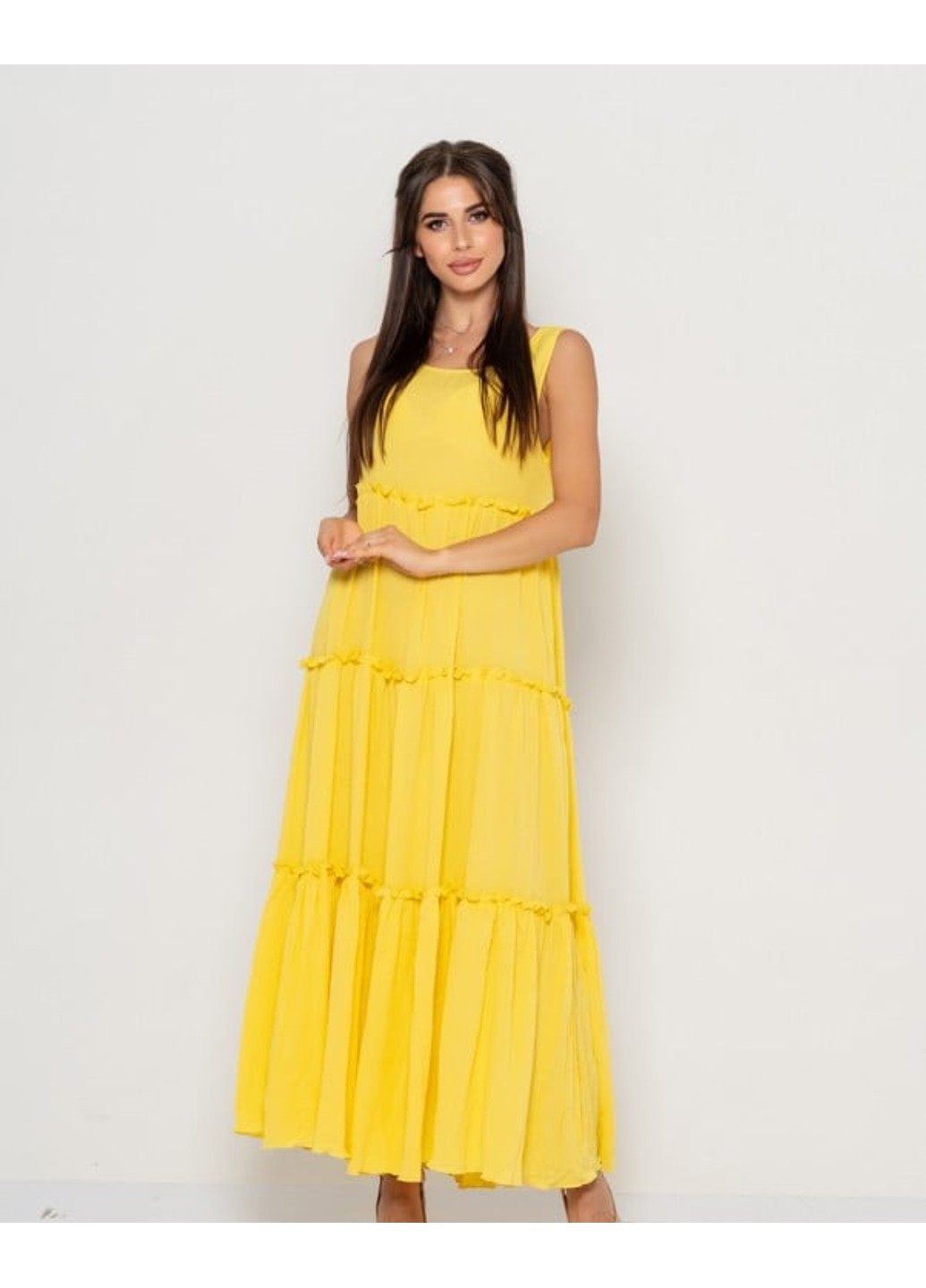 Желтое повседневный платья 10887 жёлтый ISSA PLUS