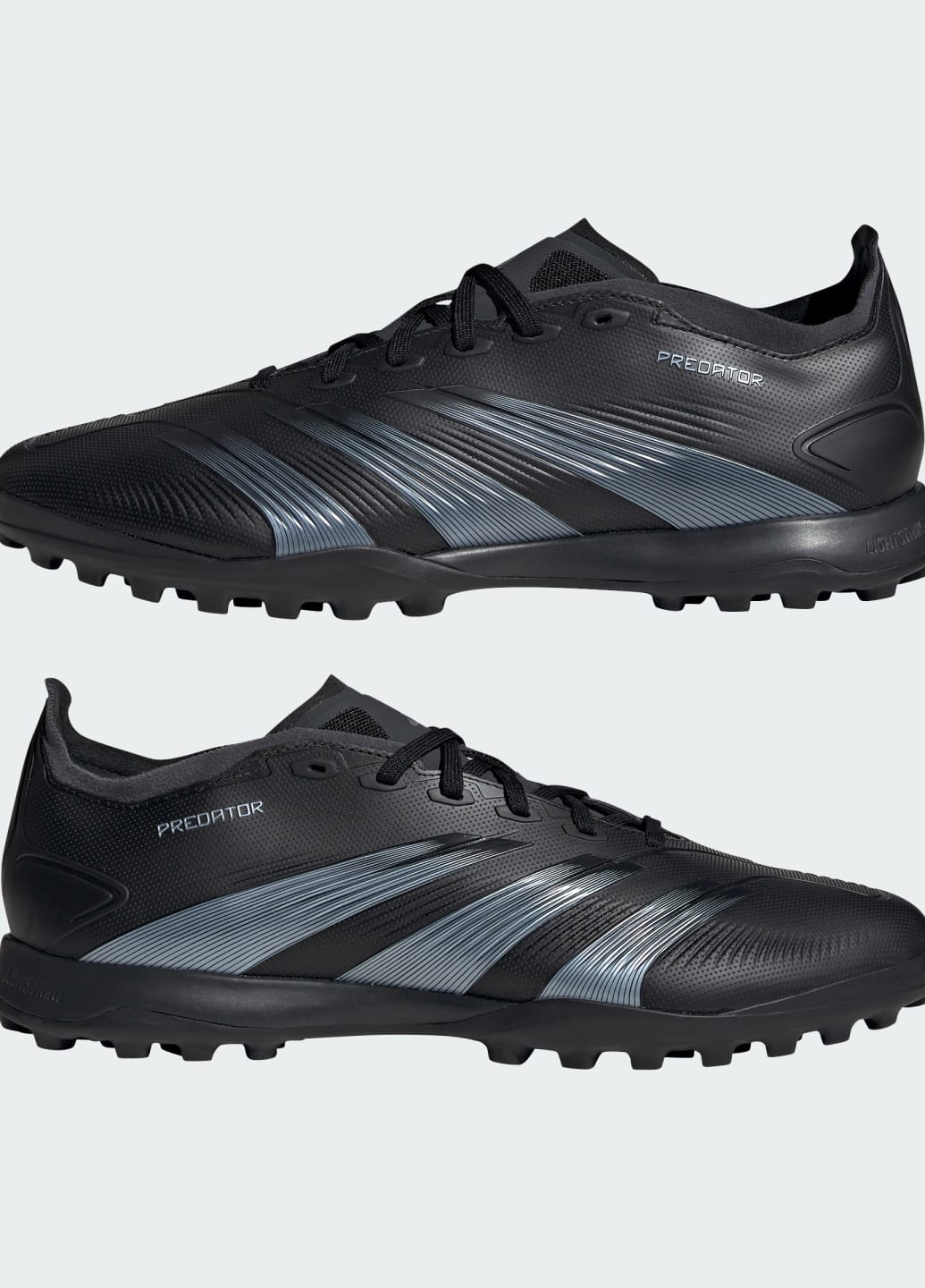 Черные всесезонные футбольные бутсы predator 24 league low turf adidas