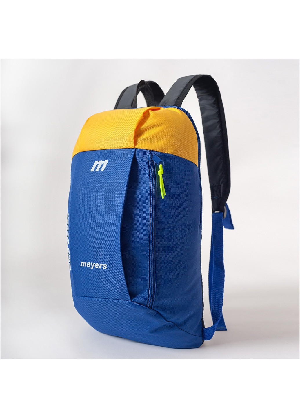 Спортивный городской детский рюкзак Mayers синий с желтым для школы прогулок тренировок 10 литров No Brand (258591349)