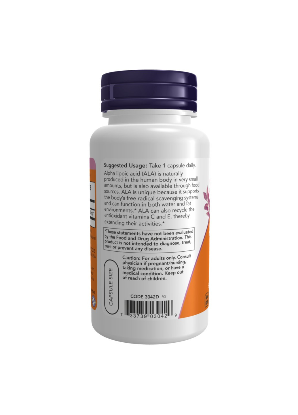 Альфа-Липоевая Кислота Alpha Lipoic Acid 250 мг – 120 вег.капсул Now Foods (276002617)