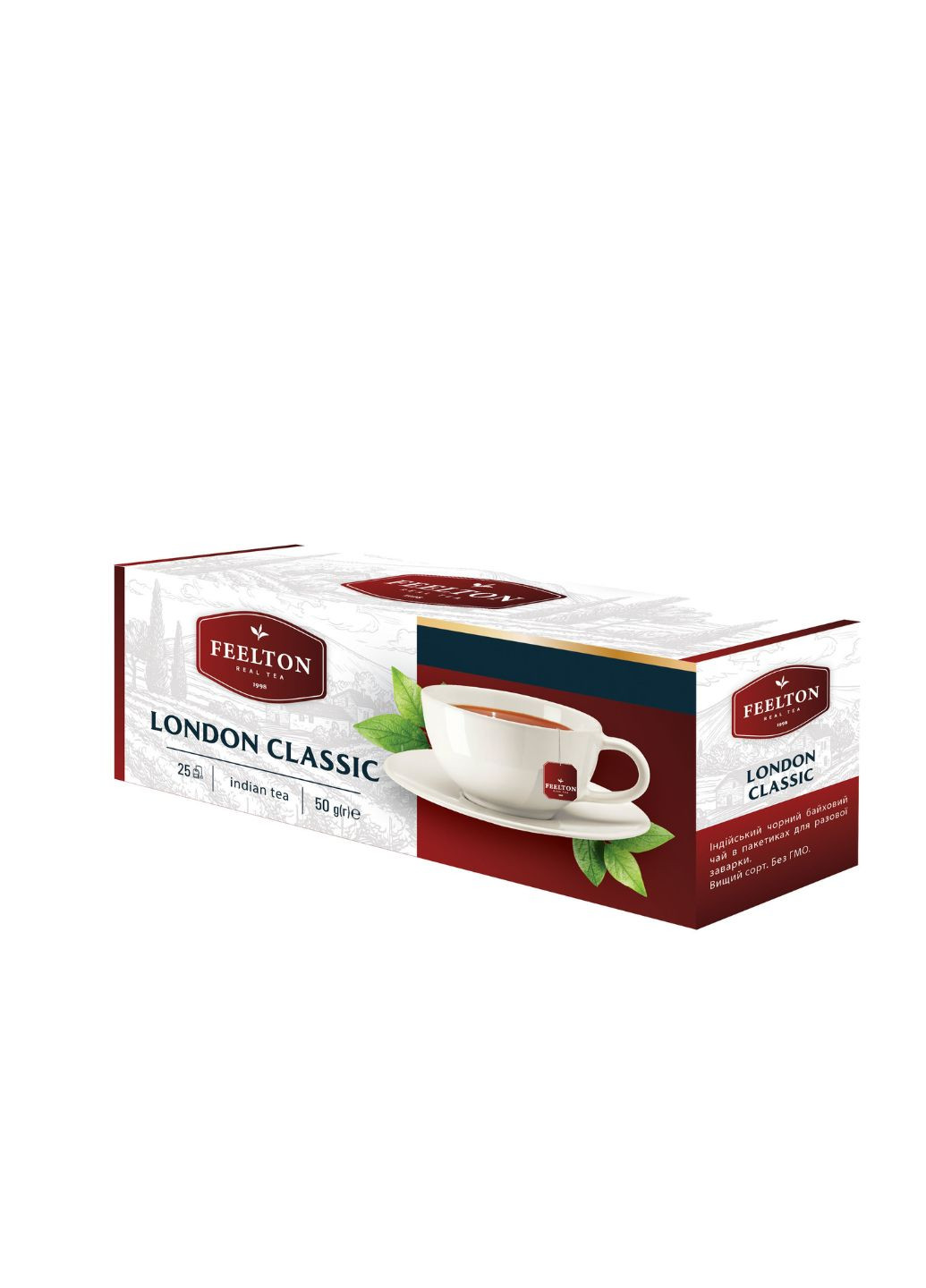 Чай черный London Classic в пакетиках 25 шт*2 г Feelton (259299903)