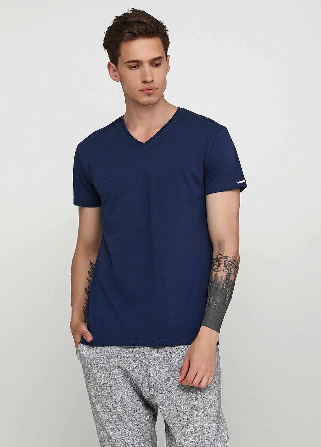 Светло-синяя футболка чоловіча new 4xl джинсовий 201 Cornette