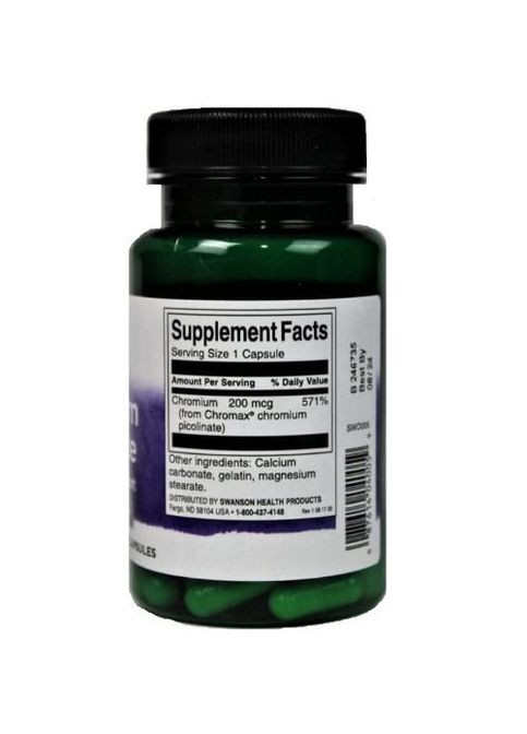 Chromium Picolinate 200 mcg 200 Caps Swanson (264295764)