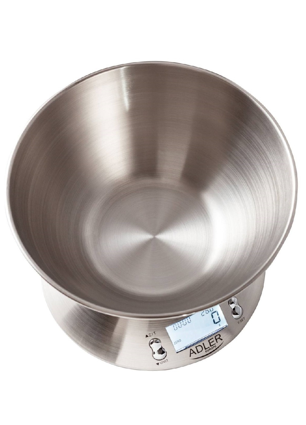 Ваги кухонні електронні металеві з дисплеєм термометром індикатором компактні з чашею до 5 кг (474530-Prob) Unbranded (258678438)
