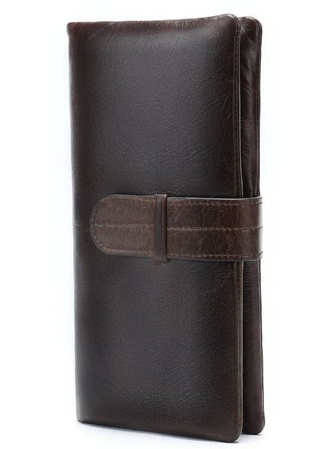 Чоловічий гаманець з натуральної шкіри 14912 Темно-коричневий Vintage (262891761)