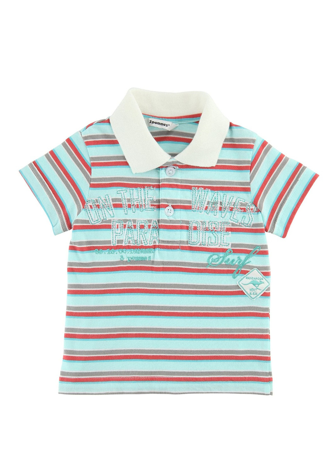 Цветная детская футболка-поло для мальчика 3 Pommes