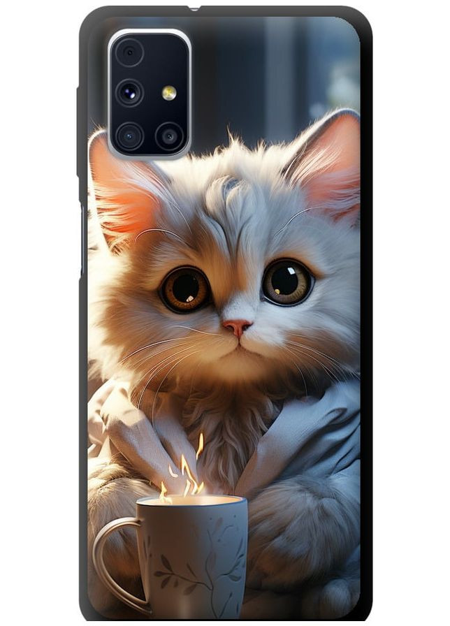TPU чехол 'White cat' для Endorphone Samsung Galaxy M31s M317F (265396011)