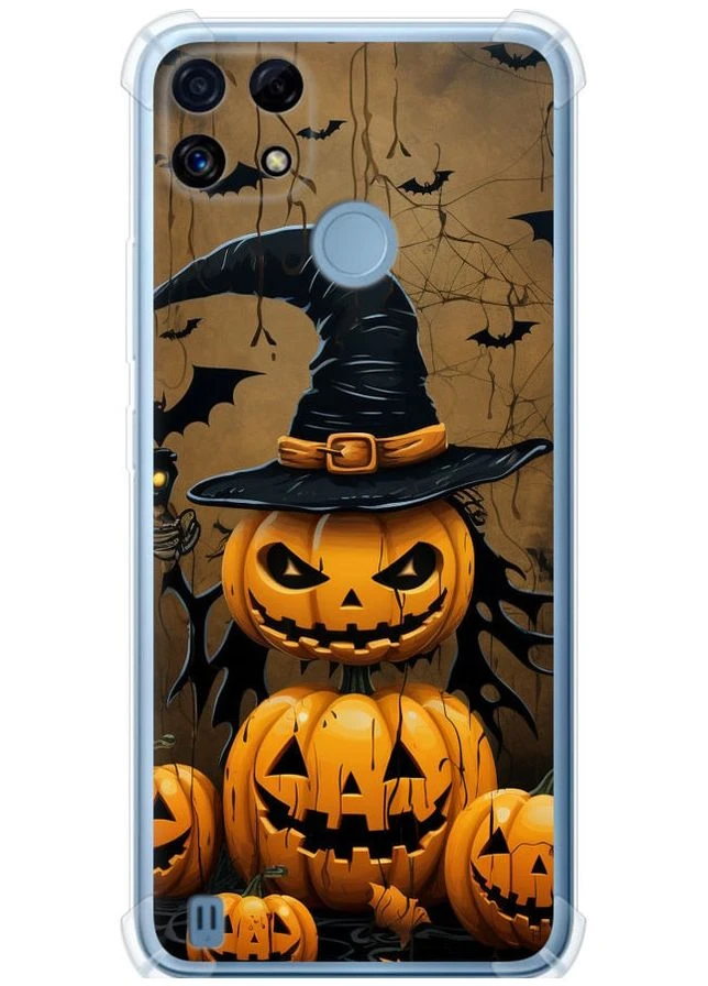 Силикон с усиленными углами чехол 'Halloween 1' для Endorphone Realme C21 (266806292)