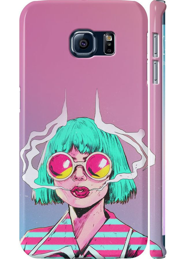 3D пластиковий матовий чохол 'Поп арт дівчина' для Endorphone Samsung Galaxy S6 Edge G925F (276193246)