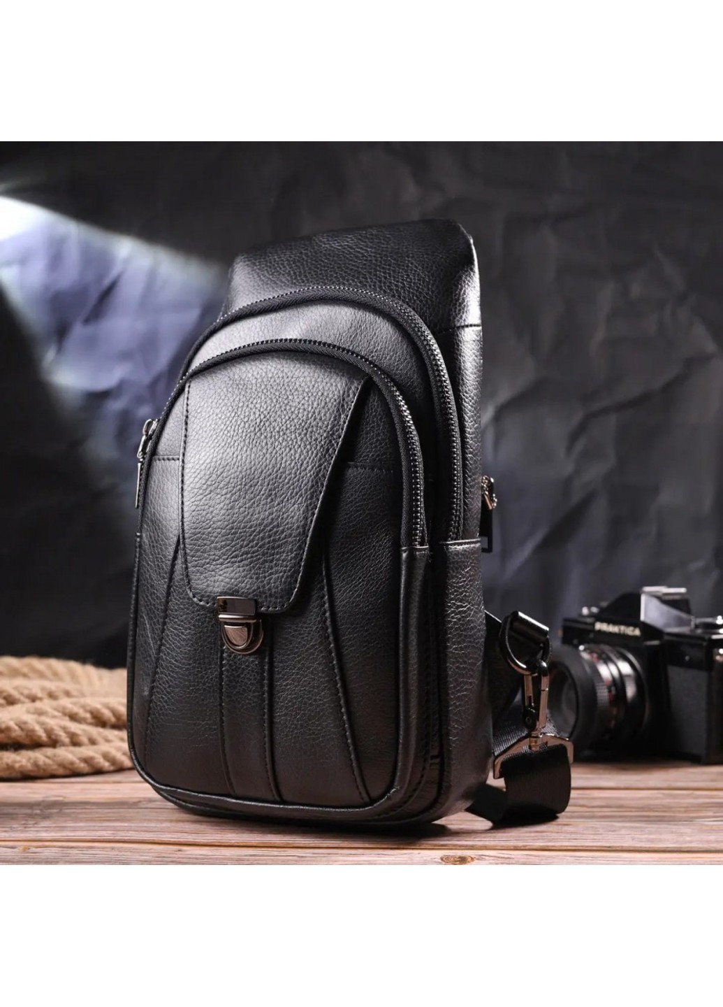Мужская кожаная сумка-слинг 21397 Vintage (271664896)