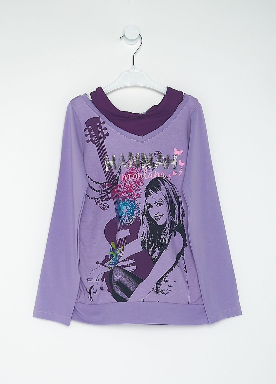 Лонгслів,бузковий з принтом, Disney (262674280)