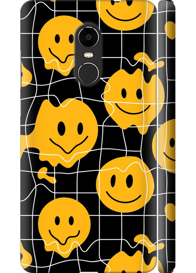 3D пластиковый матовый чехол 'Смайлы v3' для Endorphone Xiaomi Redmi Note 4X (258214515)