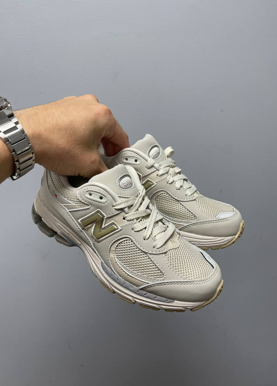 Бежеві Осінні кросівки чоловічі, вьетнам New Balance 2002R Bone Light Aluminum Leather