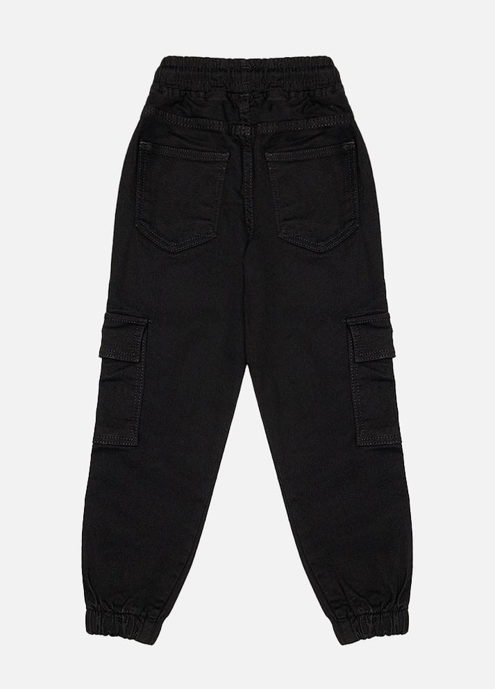 Черные демисезонные джинсовые джогеры для мальчика цвет черный цб-00224961 Altun