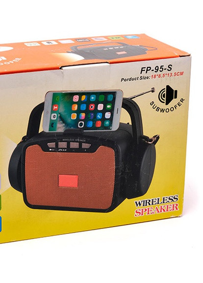 Портативна колонка Радіо + MP3-плеєр EPE FP-95-S Синій з USB Сонячною панелю Світлодіодним відбивачем 7306P28 Led (257135592)