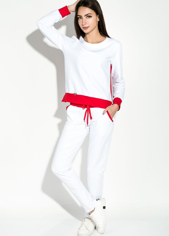 Костюм женский со змейкой на спине (Біло-червоний) Time of Style (261922327)